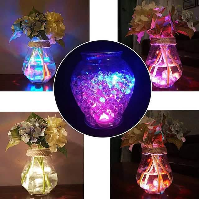 12-Piece: LED RGB Diving Light Remote Control Decorative Light Indoor Lighting - DailySale