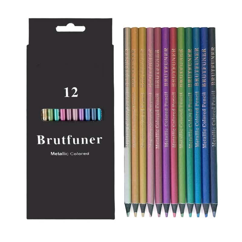 12-Piece: Metallic Colored Pencils Art & Craft Supplies - DailySale