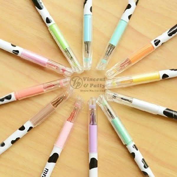 12-Piece: Milky Cow Multicolor Gel Pens Art & Craft Supplies - DailySale