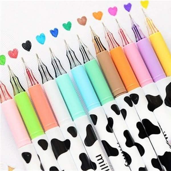 12-Piece: Milky Cow Multicolor Gel Pens Art & Craft Supplies - DailySale