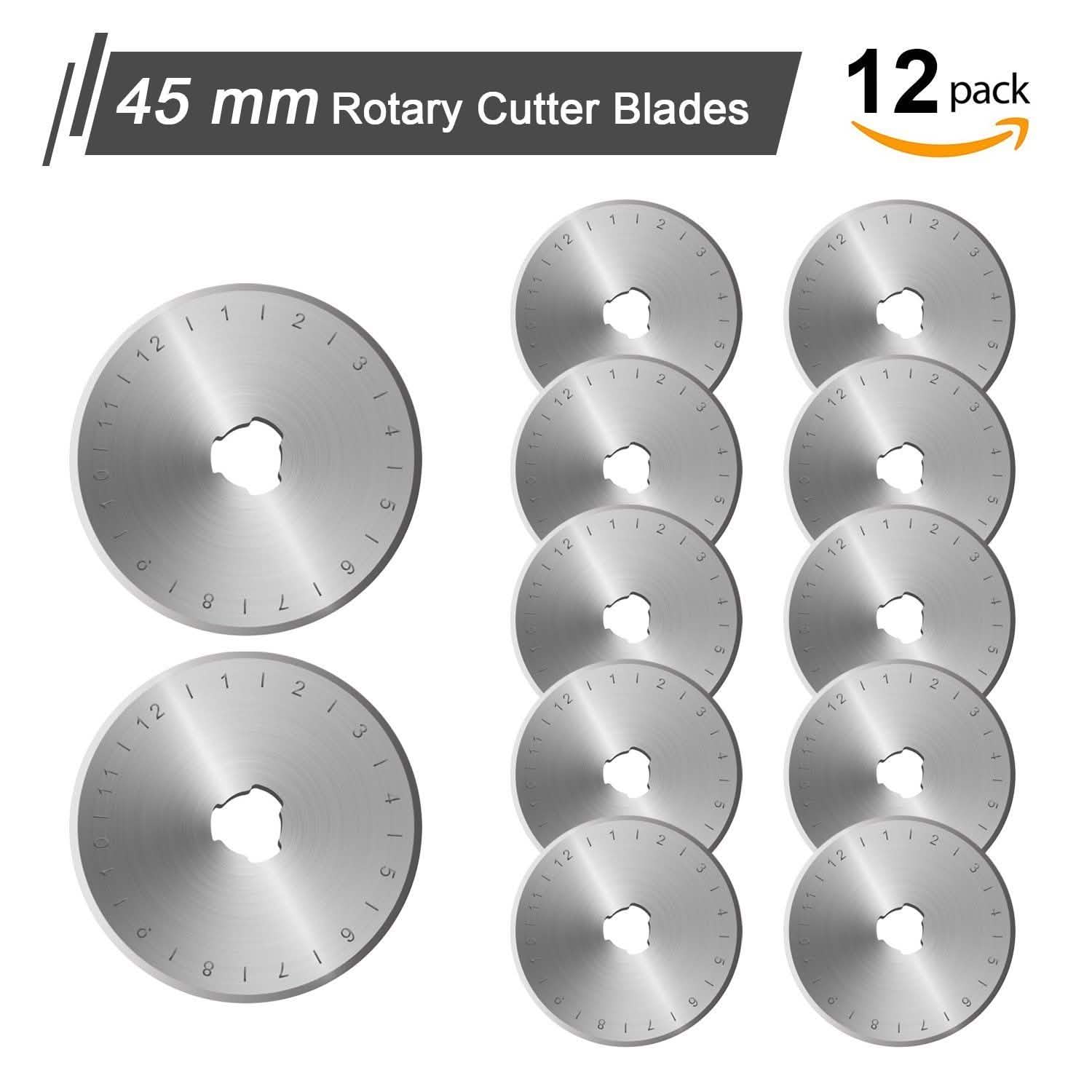 12-Piece Set: 45mm Rotary Cutter Blades Home Improvement - DailySale