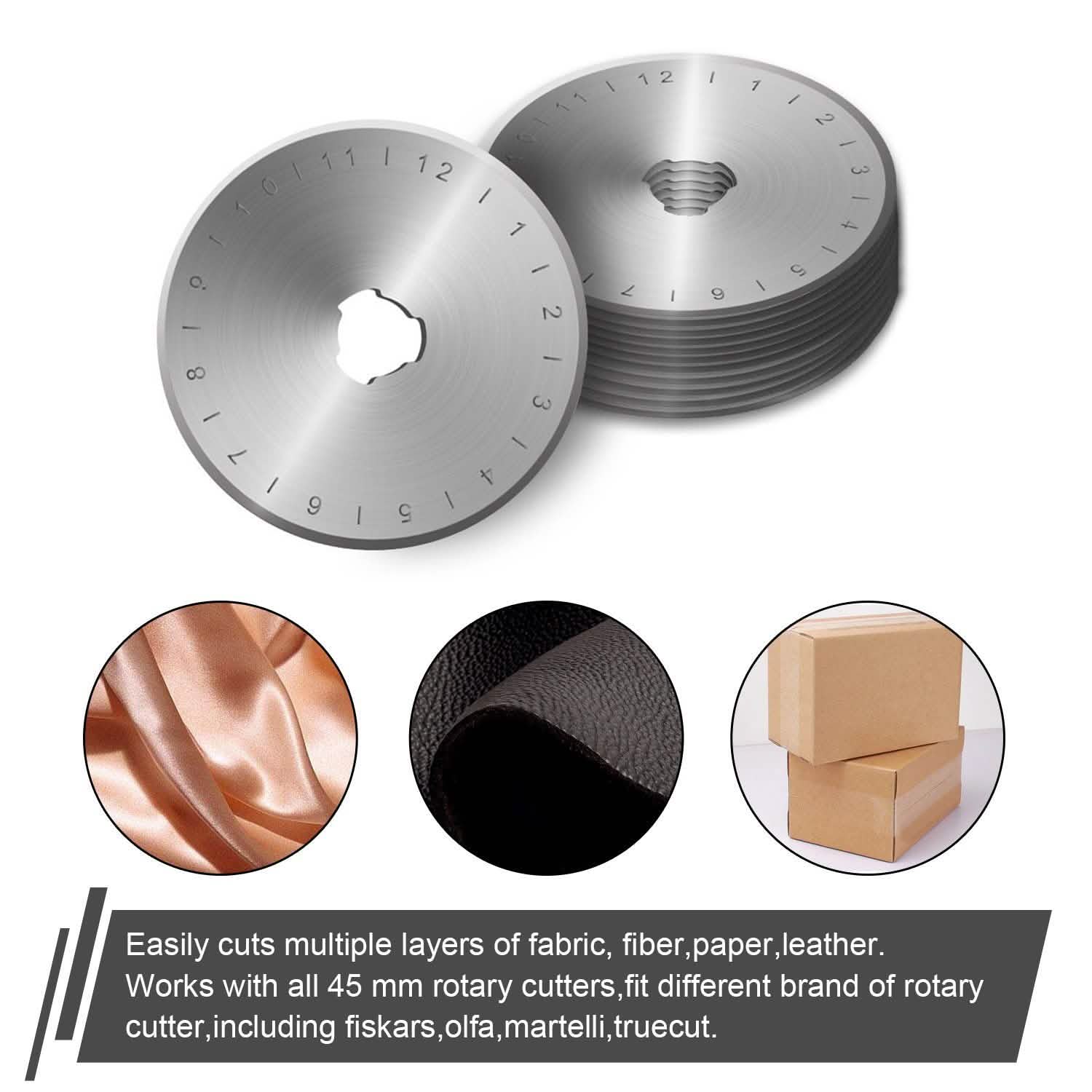 12-Piece Set: 45mm Rotary Cutter Blades Home Improvement - DailySale