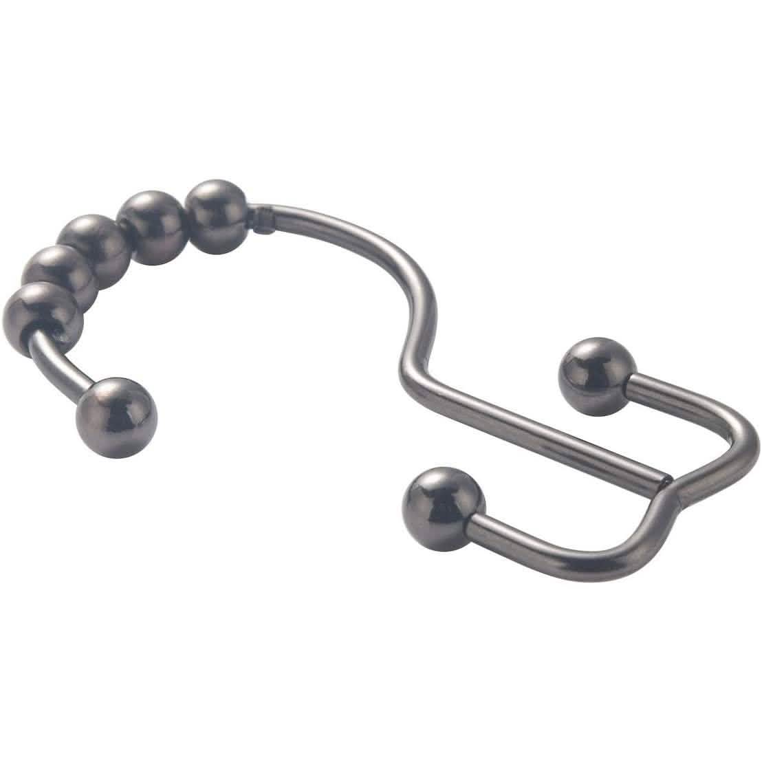12-Piece Set: Titanker Shower Curtain Hooks Rings Bath - DailySale