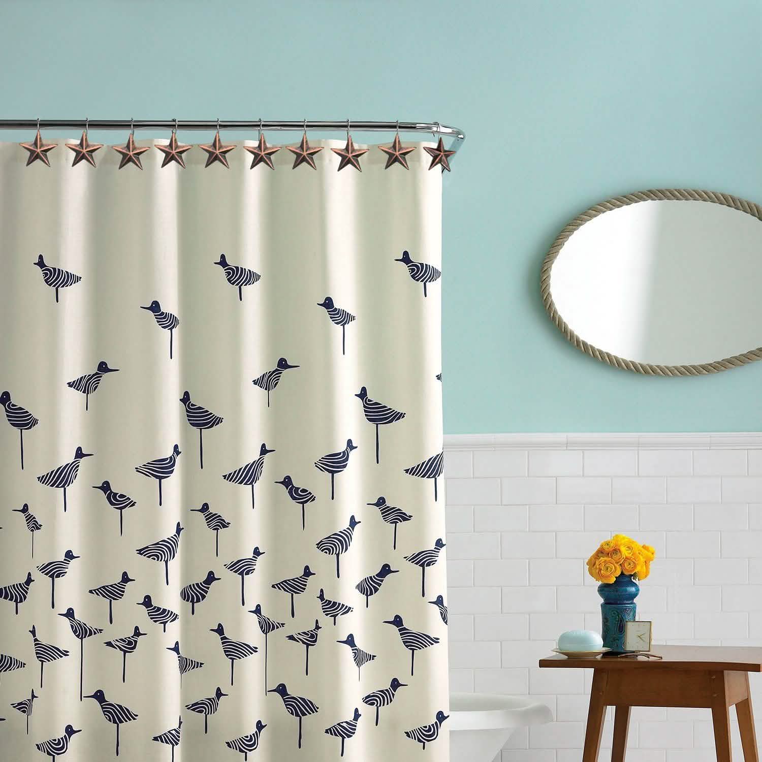 12-Pieces: Anti-Rust Star Decorative Shower Curtain Hooks Bath - DailySale