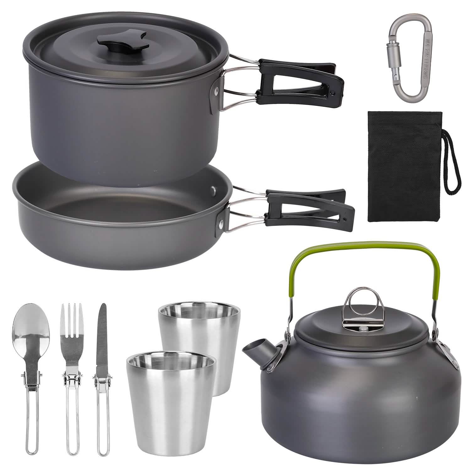 12-Pieces: Camping Cookware Set Sports & Outdoors - DailySale