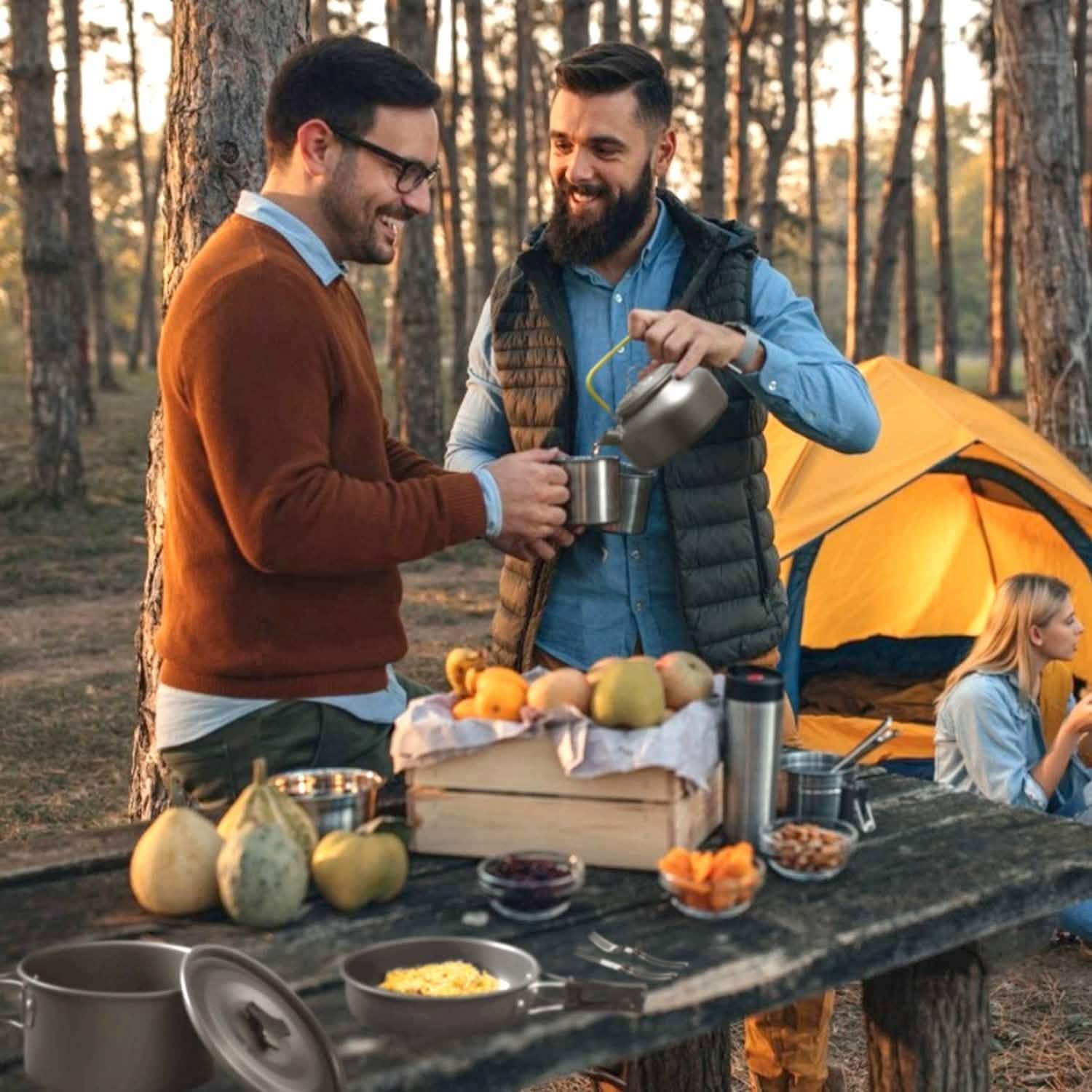 12-Pieces: Camping Cookware Set Sports & Outdoors - DailySale