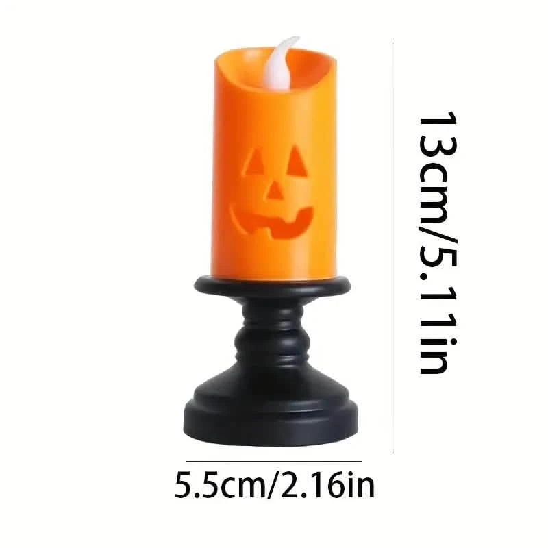 12-Pieces: Halloween LED Pumpkin Chandelier Candles Holiday Decor & Apparel - DailySale