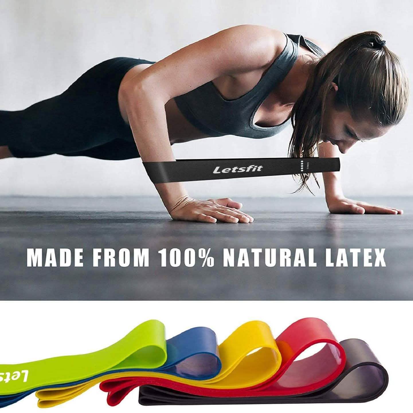 12" x 2" Letsfit Resistance Loop Bands Wellness & Fitness - DailySale