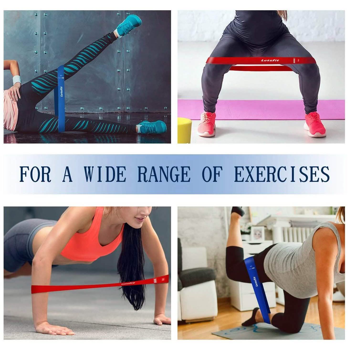 12" x 2" Letsfit Resistance Loop Bands Wellness & Fitness - DailySale