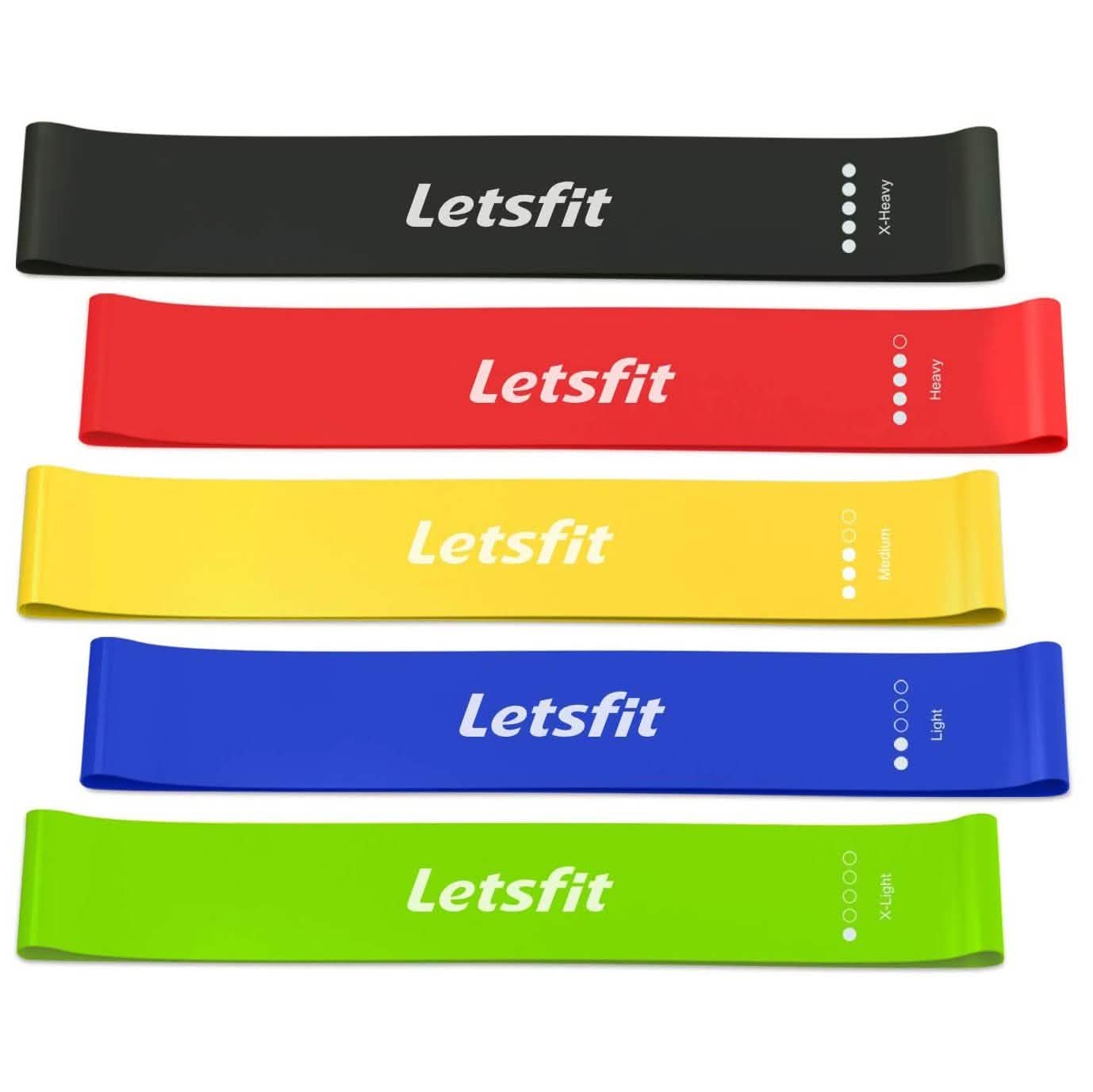 12" x 2" Letsfit Resistance Loop Bands Wellness & Fitness - DailySale