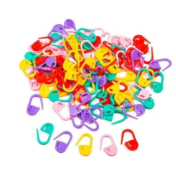 120-Pack: Mix Color Plastic Knitting Tools Locking Stitch Markers Crochet Art & Craft Supplies - DailySale