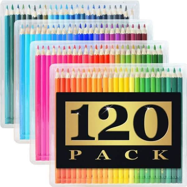 120-Pack: Water Soluble Color Pencil Set Everything Else - DailySale