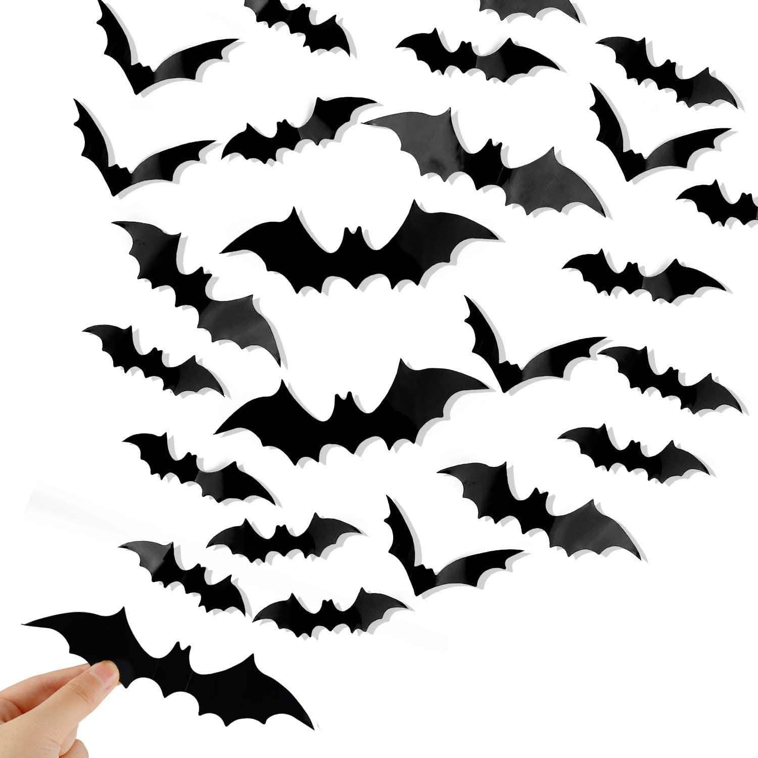 120-Piece: 3D Bat Halloween Decoration Stickers Holiday Decor & Apparel - DailySale