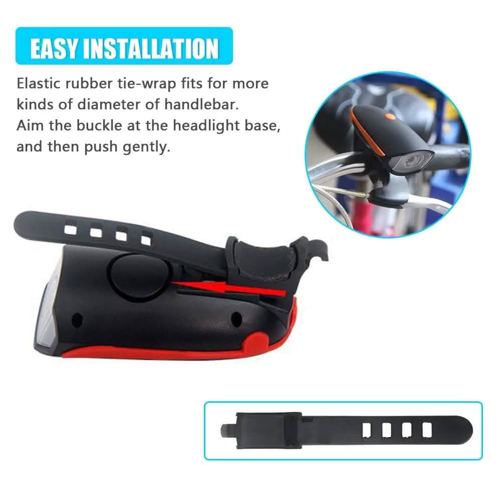 1200mAh Rechargeable Bike Headlight with Horn Sports & Outdoors - DailySale
