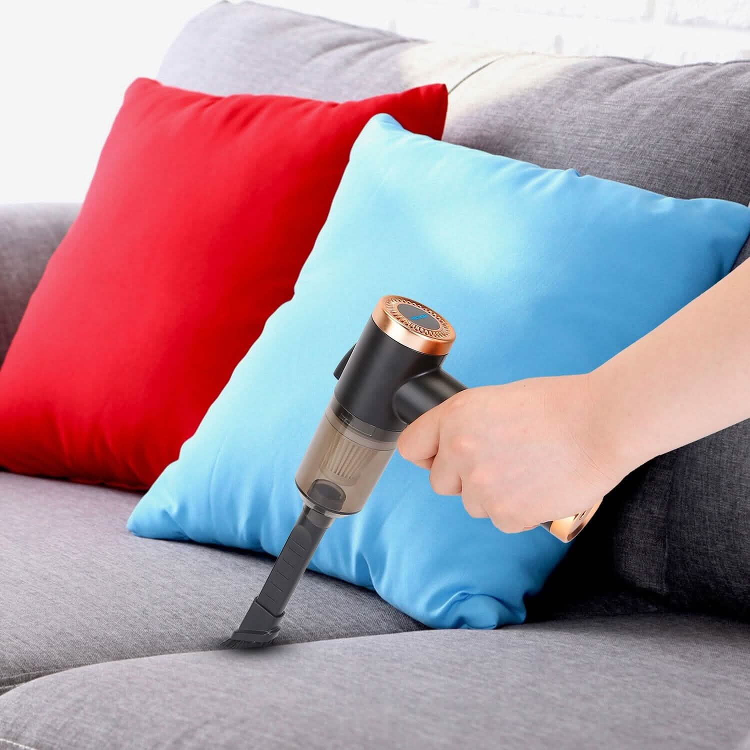 120W 9000PA Cordless Handheld Car Vacuum Cleaner with Searchlight Automotive - DailySale