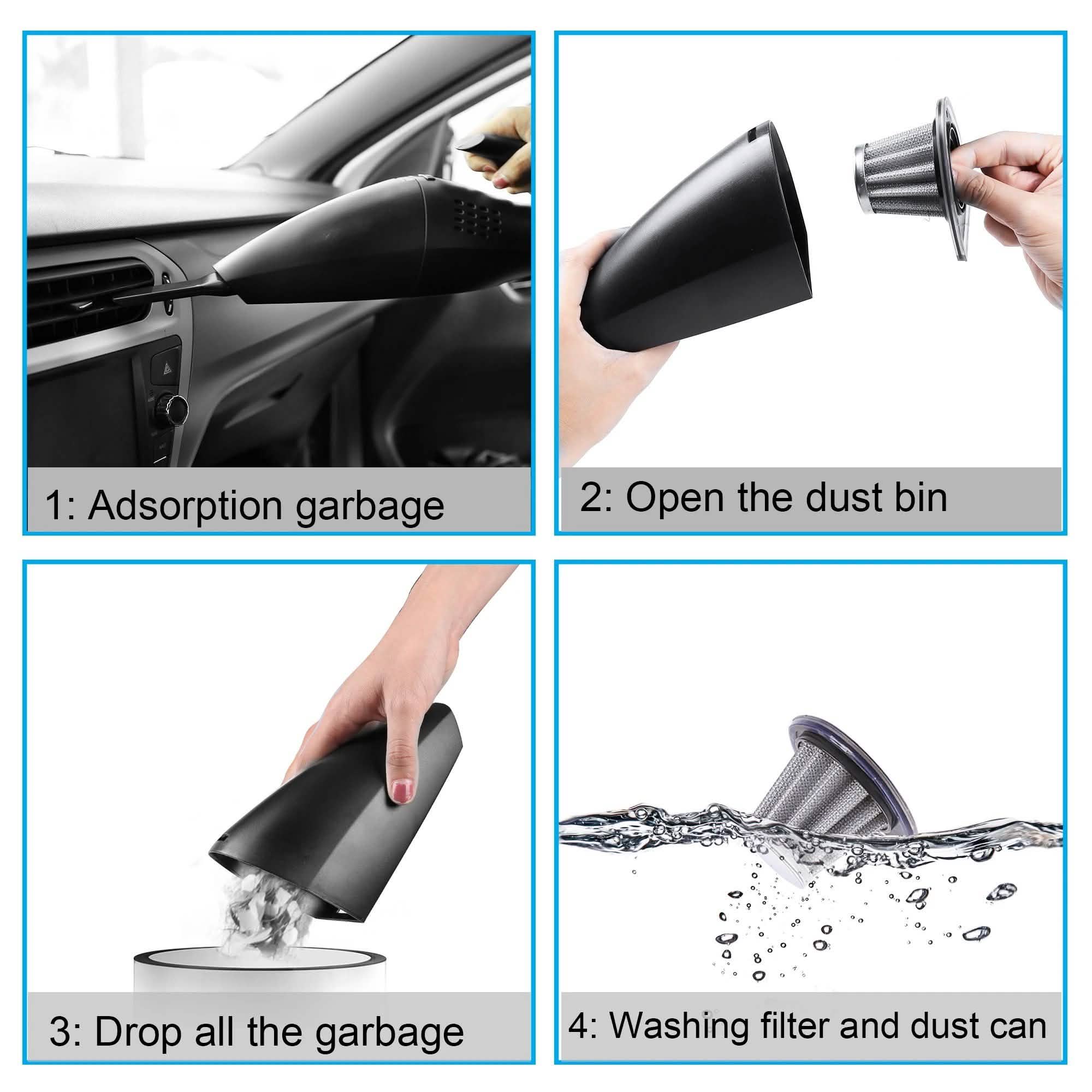 120W Portable Handheld Corded Car Vacuum Cleaner Automotive - DailySale