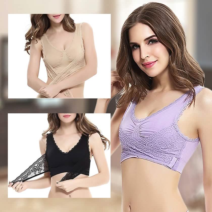 3-Pack: Floral Lace-Paneled Modesty Bras - DailySale, Inc
