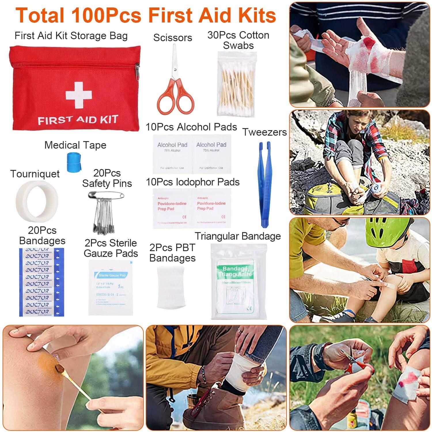 125-Pieces: Emergency Survival Gear Tactical for Outdoor Adventure Sports & Outdoors - DailySale
