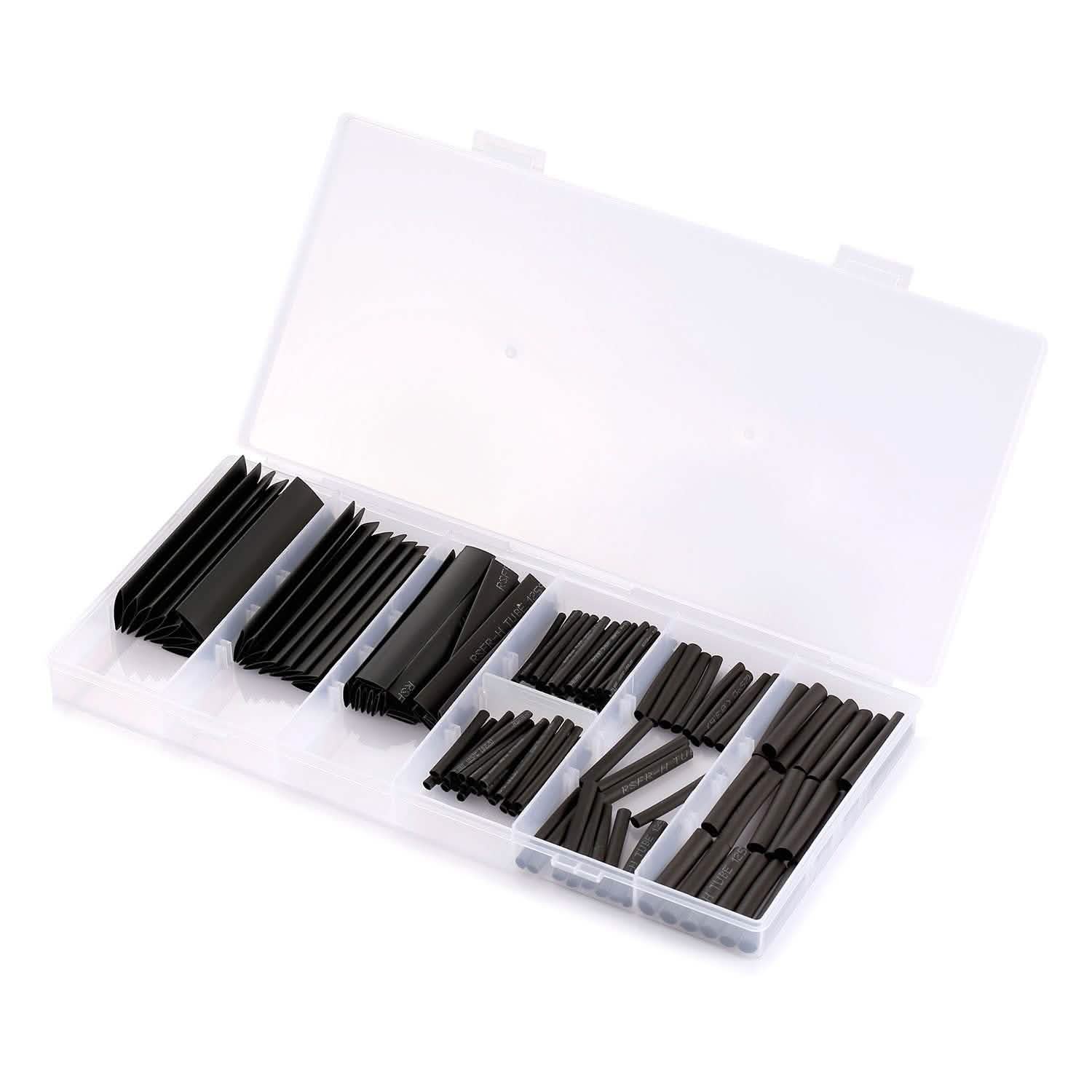 127-Piece: 2:1 Heat Shrink Tube Wire Wrap Assortment Set Household Batteries & Electrical - DailySale