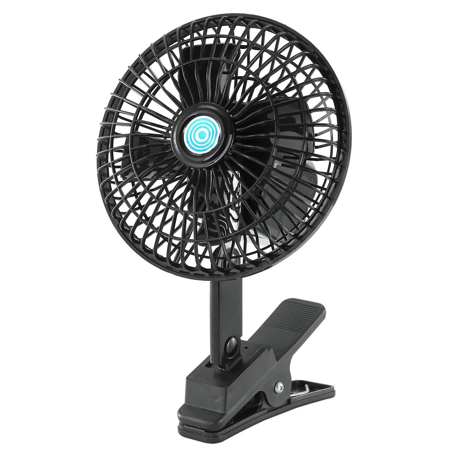 12V Car Fan Oscillating Clip on Cooling Fan with 2 Speeds 120° Rotation Automotive - DailySale