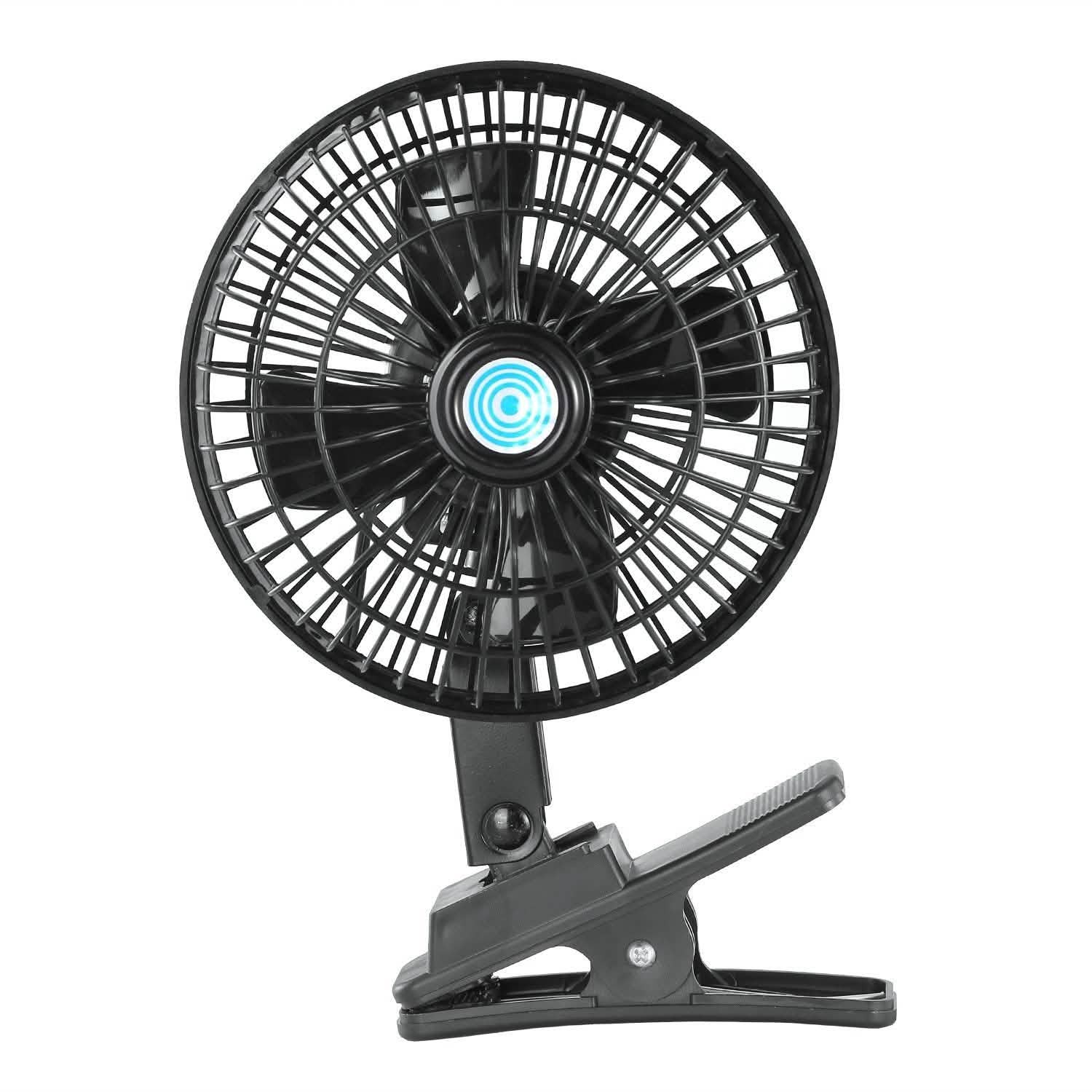 12V Car Fan Oscillating Clip on Cooling Fan with 2 Speeds 120° Rotation Automotive - DailySale