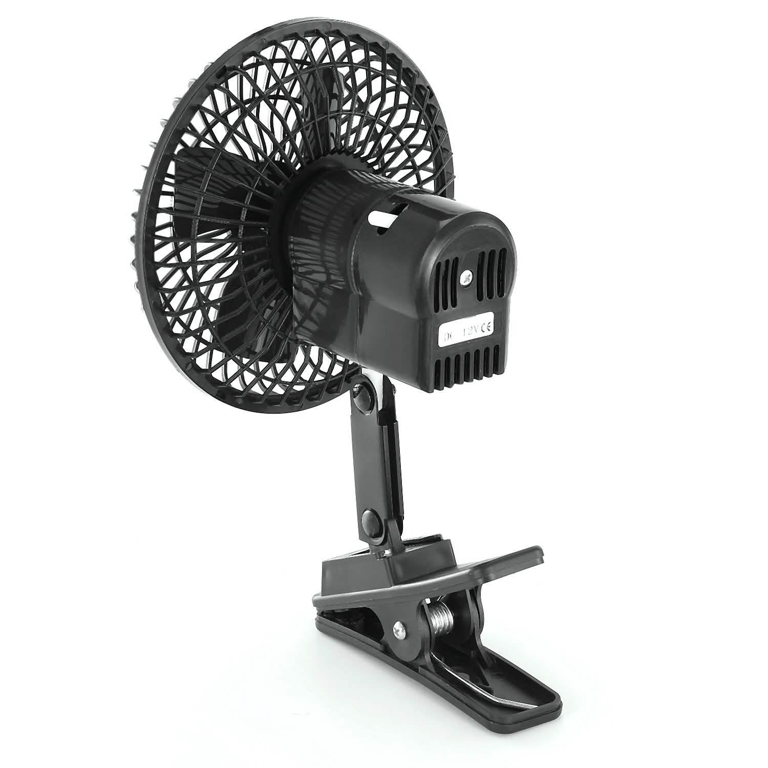 12V Car Fan Oscillating Clip on Cooling Fan with 2 Speeds 120° Rotation Automotive - DailySale