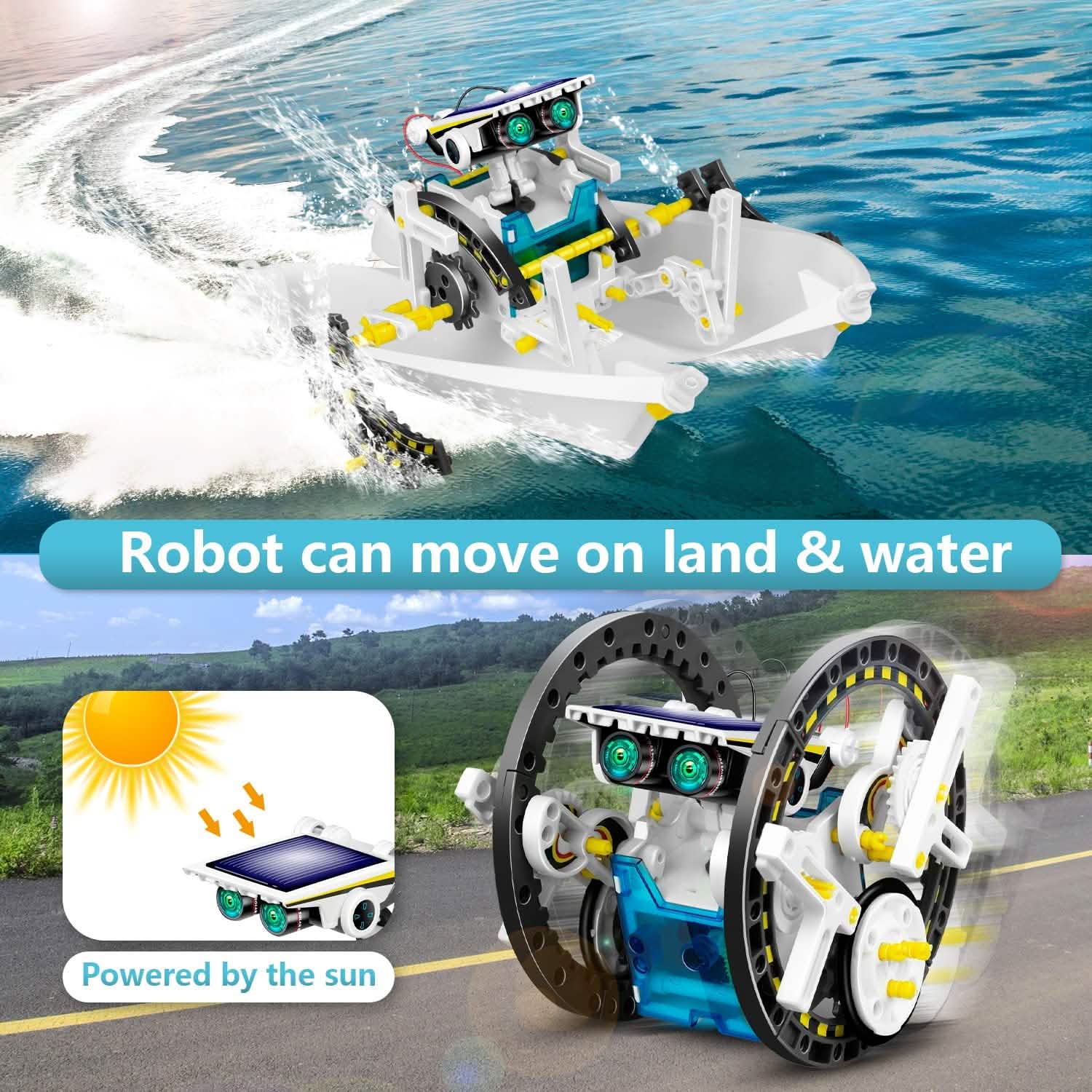 13-in-1 Solar Powered Robot Toy for Kids Toys & Games - DailySale