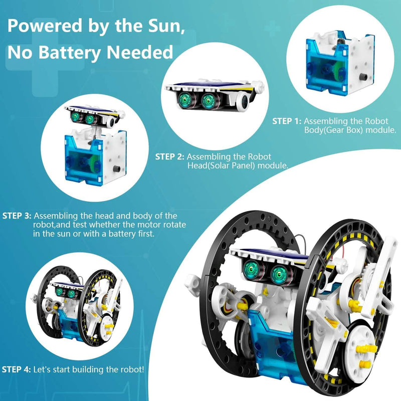 13-in-1 Solar Powered Robot Toy for Kids Toys & Games - DailySale