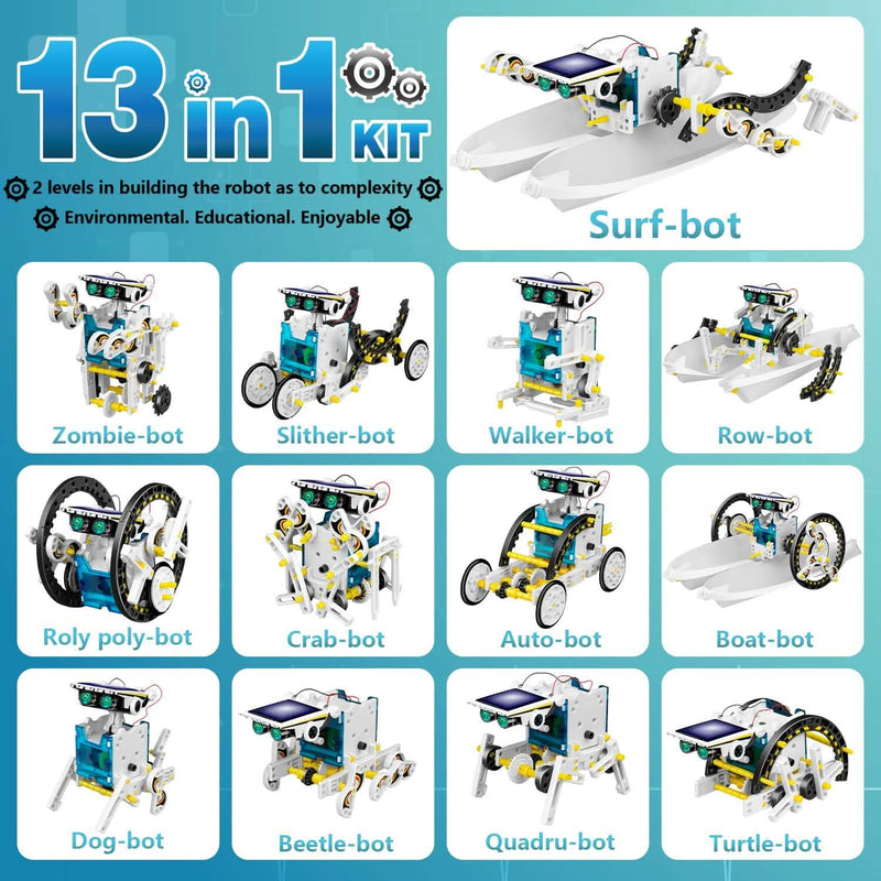 13-in-1 Solar Powered Robot Toy for Kids Toys & Games - DailySale