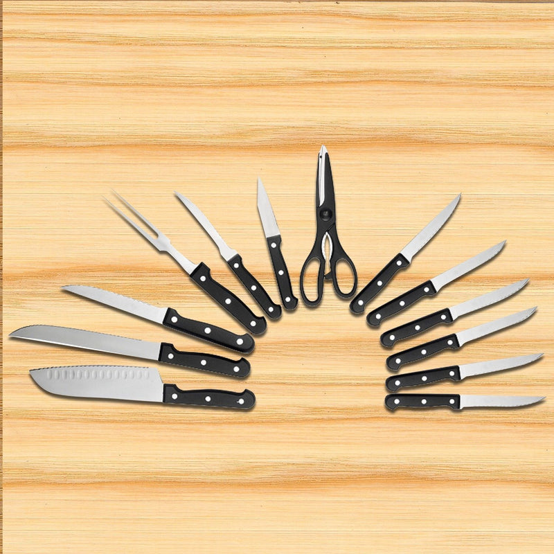 13-Piece: Knife Set Super Sharp Stainless Steel Kitchen Essentials - DailySale