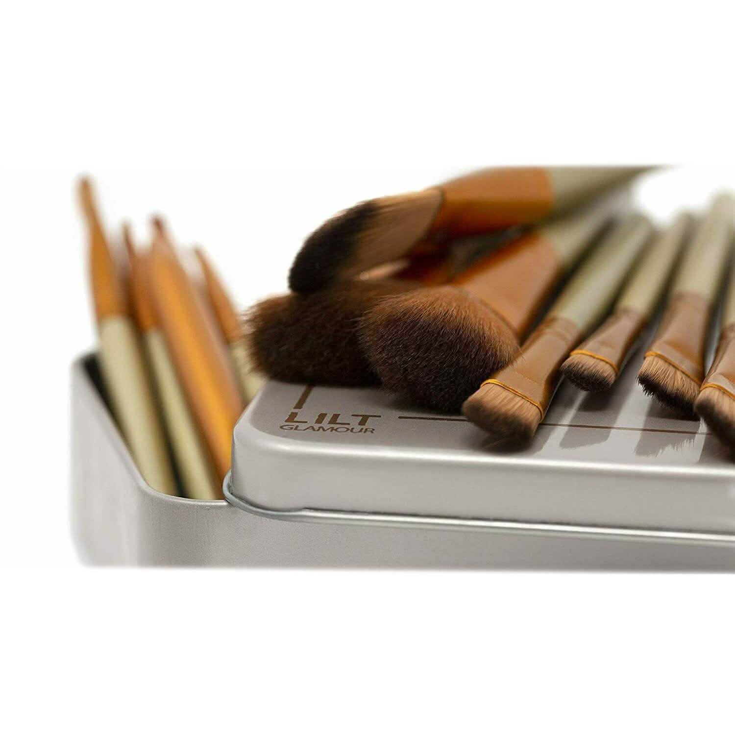 13-Piece: Lilt Beauty Makeup Brush Set with Brass Box Beauty & Personal Care - DailySale