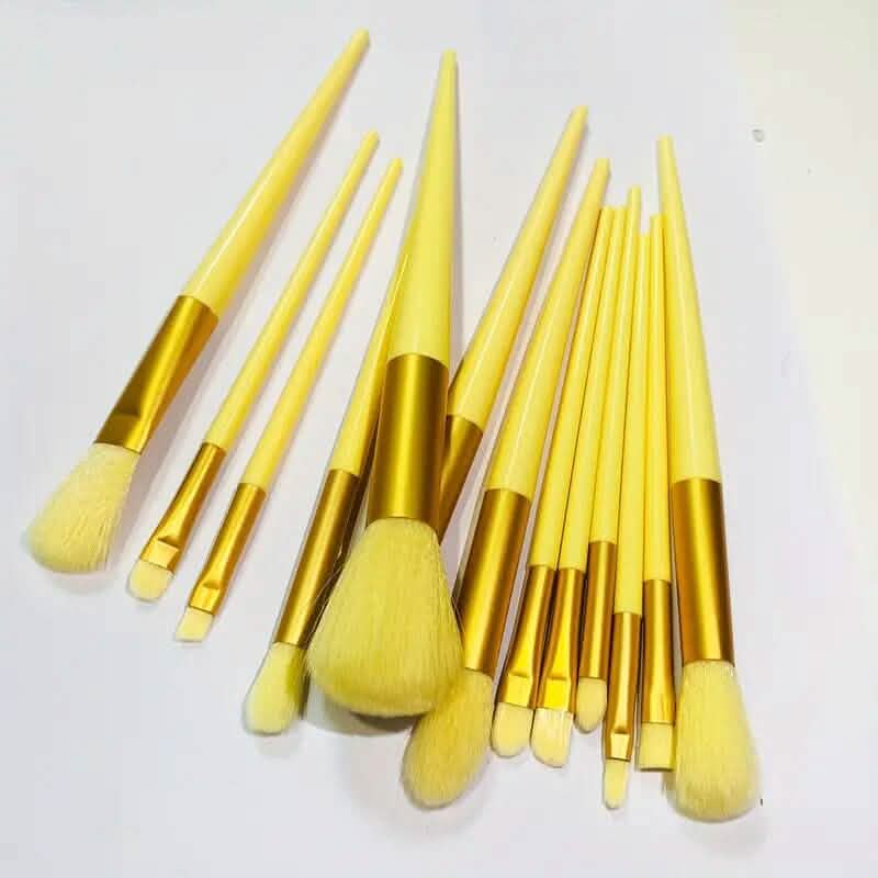 13-Piece: Professional Makeup Brush Set Beauty & Personal Care Yellow - DailySale