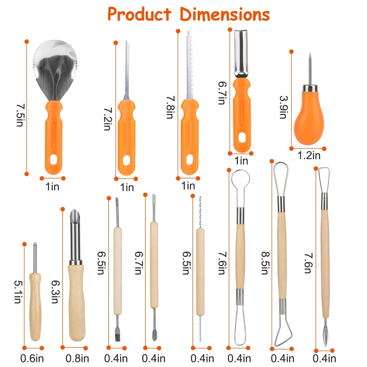 13-Pieces: Halloween Pumpkin Stainless Steel Carving Kit Arts & Crafts - DailySale