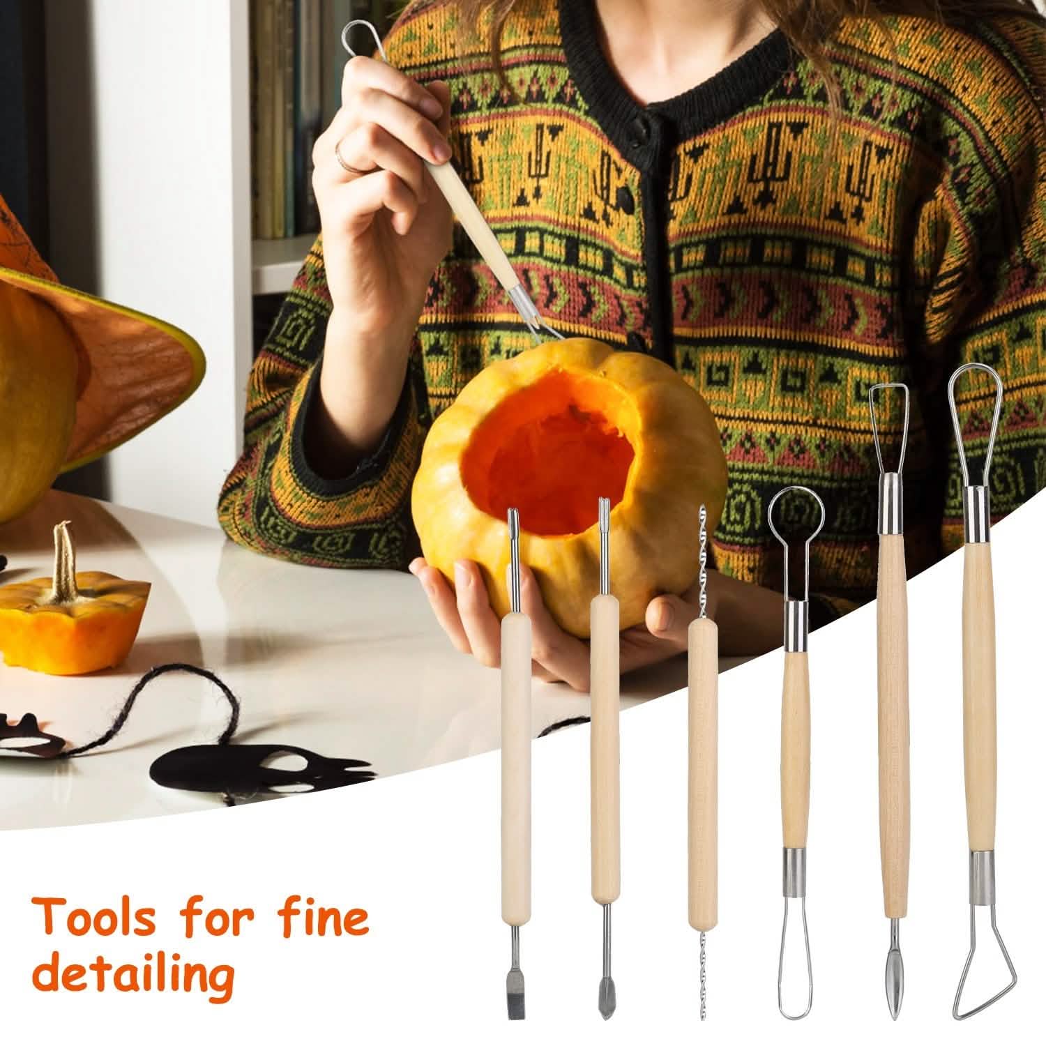 13-Pieces: Halloween Pumpkin Stainless Steel Carving Kit Arts & Crafts - DailySale