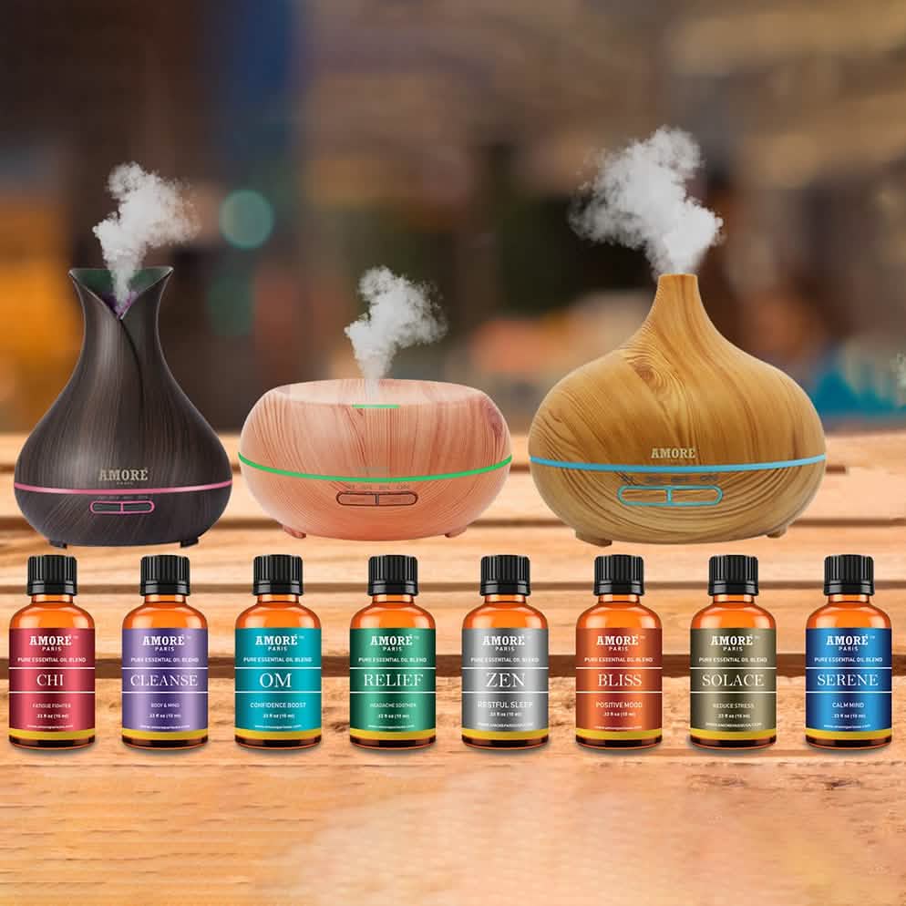 9-Pack: Ultrasonic Diffuser with Optional Essential Oil Gift Set - DailySale, Inc