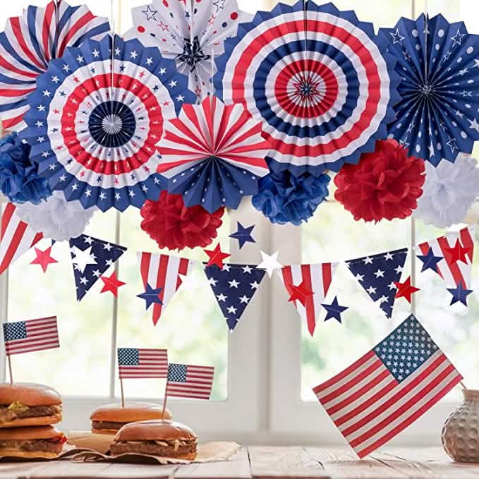 14-Piece: Patriotic Party Decorations Set Holiday Decor & Apparel - DailySale