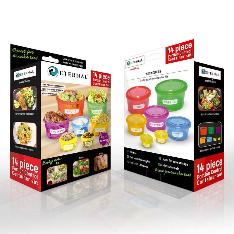 14-Piece Set: Portion Control Storage Set Kitchen Essentials - DailySale