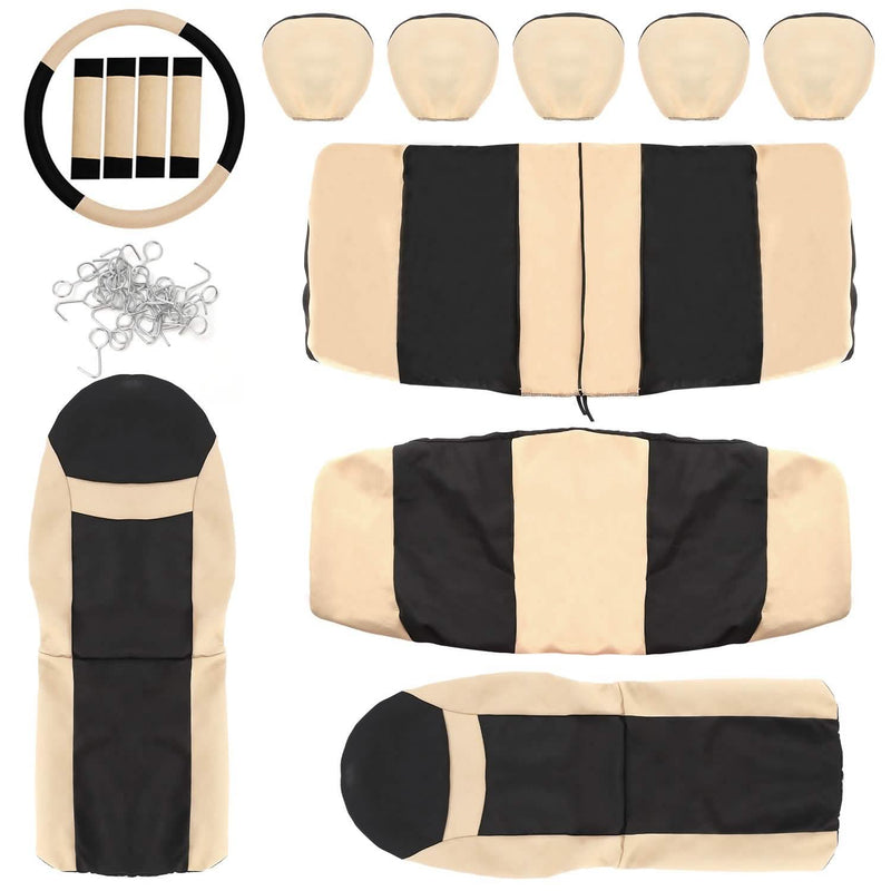 14-Pieces: Universal Auto Seat Cover Set Automotive - DailySale
