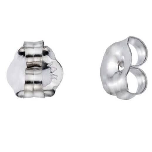 14K Solid White Gold Earring Backs Medium Earrings - DailySale