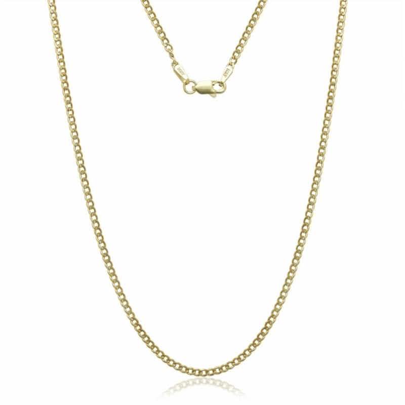14K Solid Yellow Gold Cuban Link Chain Necklace Jewelry 18" - DailySale