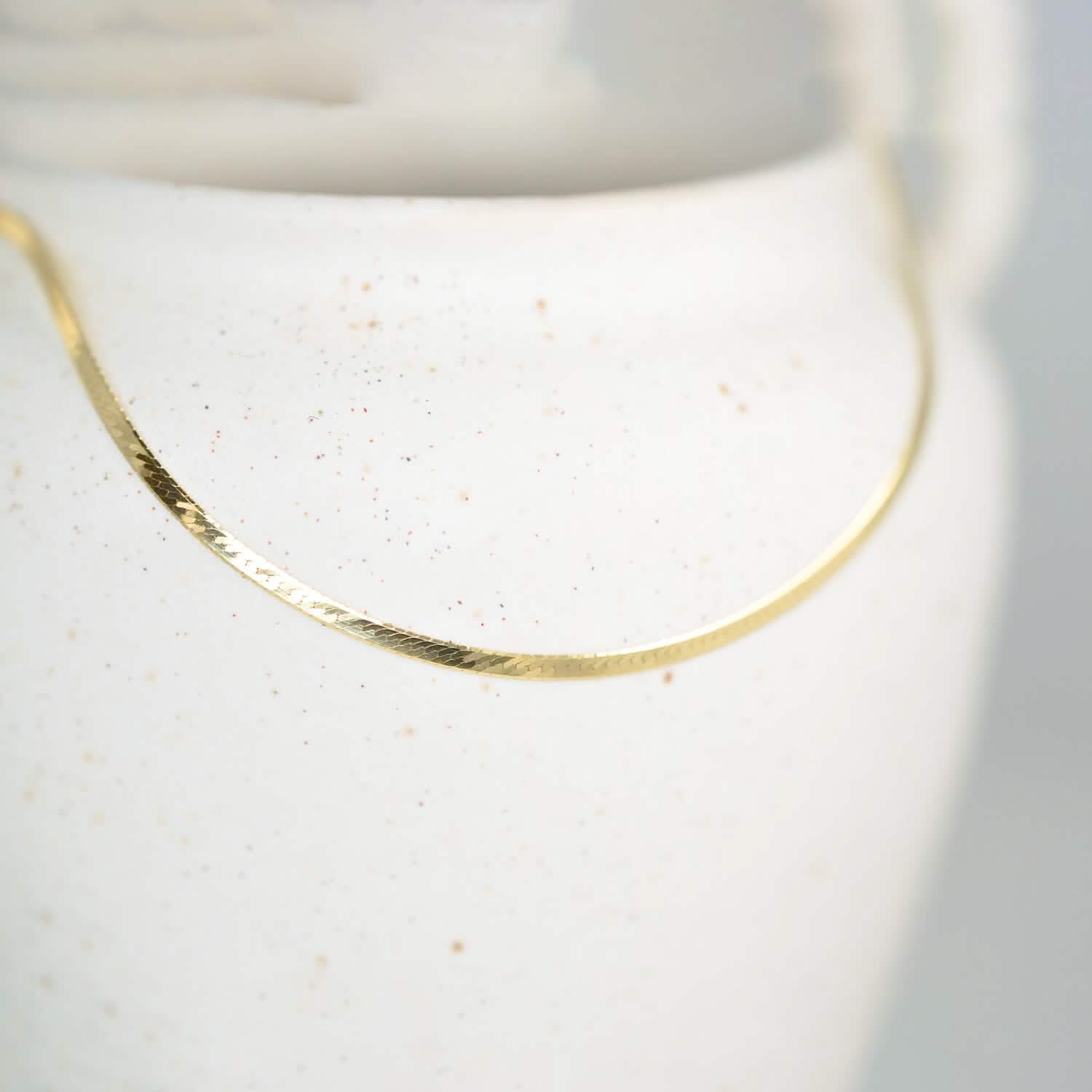 14K Solid Yellow Gold High Polish Herringbone Necklace Chain 2mm Necklaces - DailySale