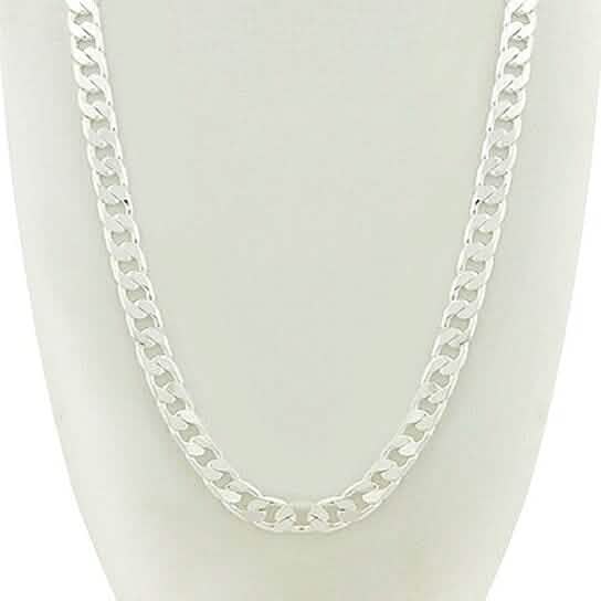 14k White Gold Filled Cuban Link Chain 24" Necklaces - DailySale