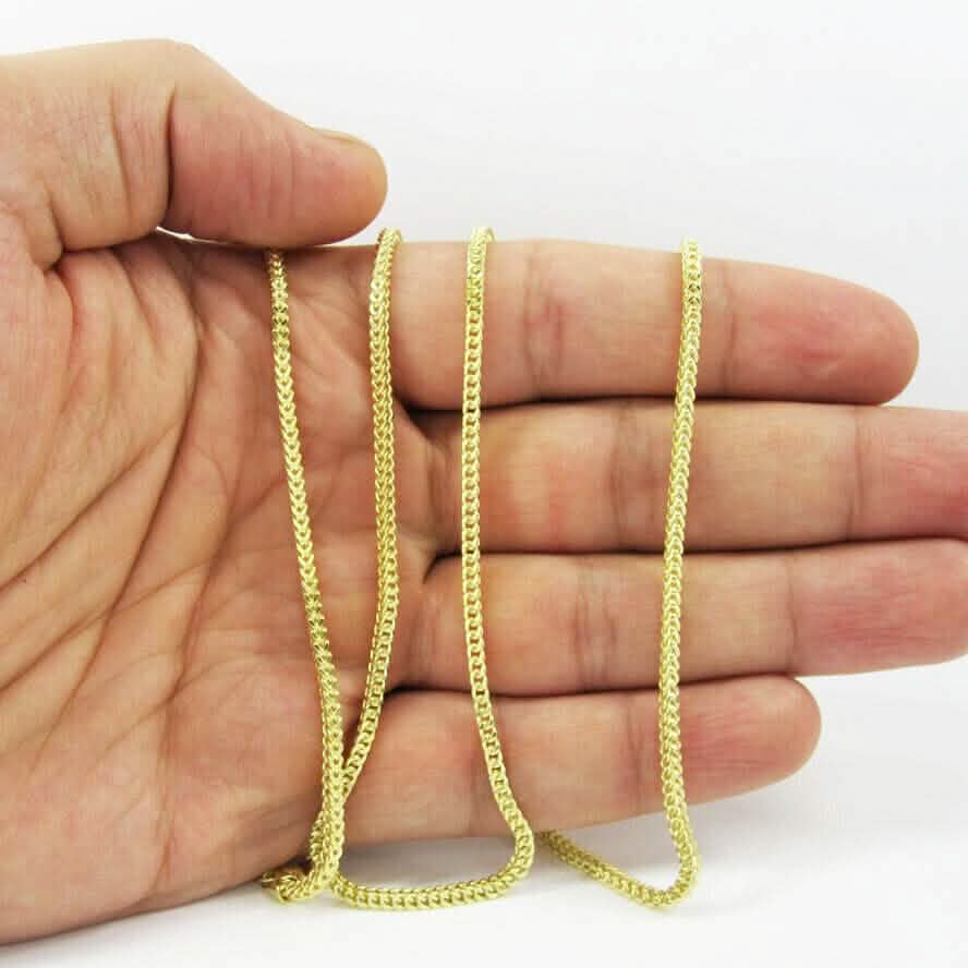14K Yellow Gold Franco Chain Pendant Necklace 16"- 24" Necklaces - DailySale
