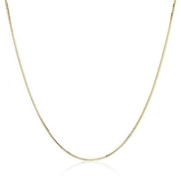 14K Yellow Gold High Polish Classic Box Link Chain Necklace - Assorted Sizes Jewelry - DailySale