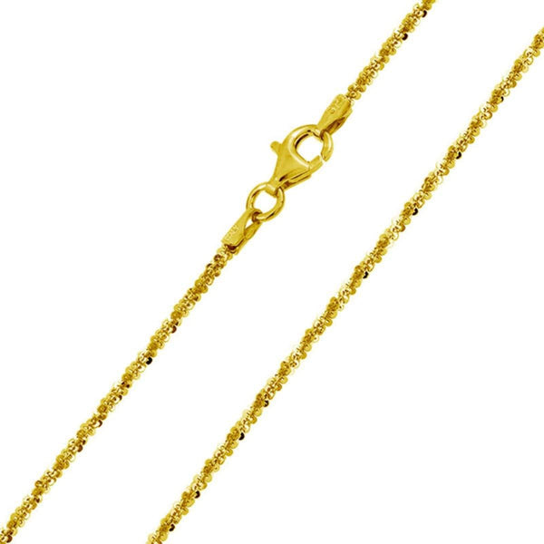 14k Yellow Gold Over 925 Sterling Silver Margarita Chain at Dailysale, stretched out over a white background