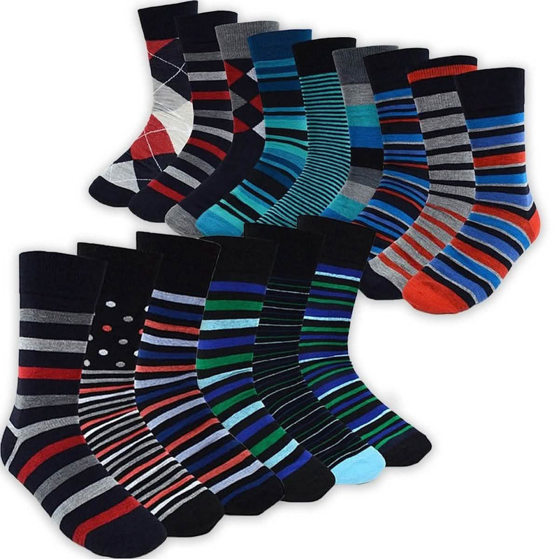 15 Pairs: Parquet Men's Patterned Fancy Socks Men's Apparel - DailySale