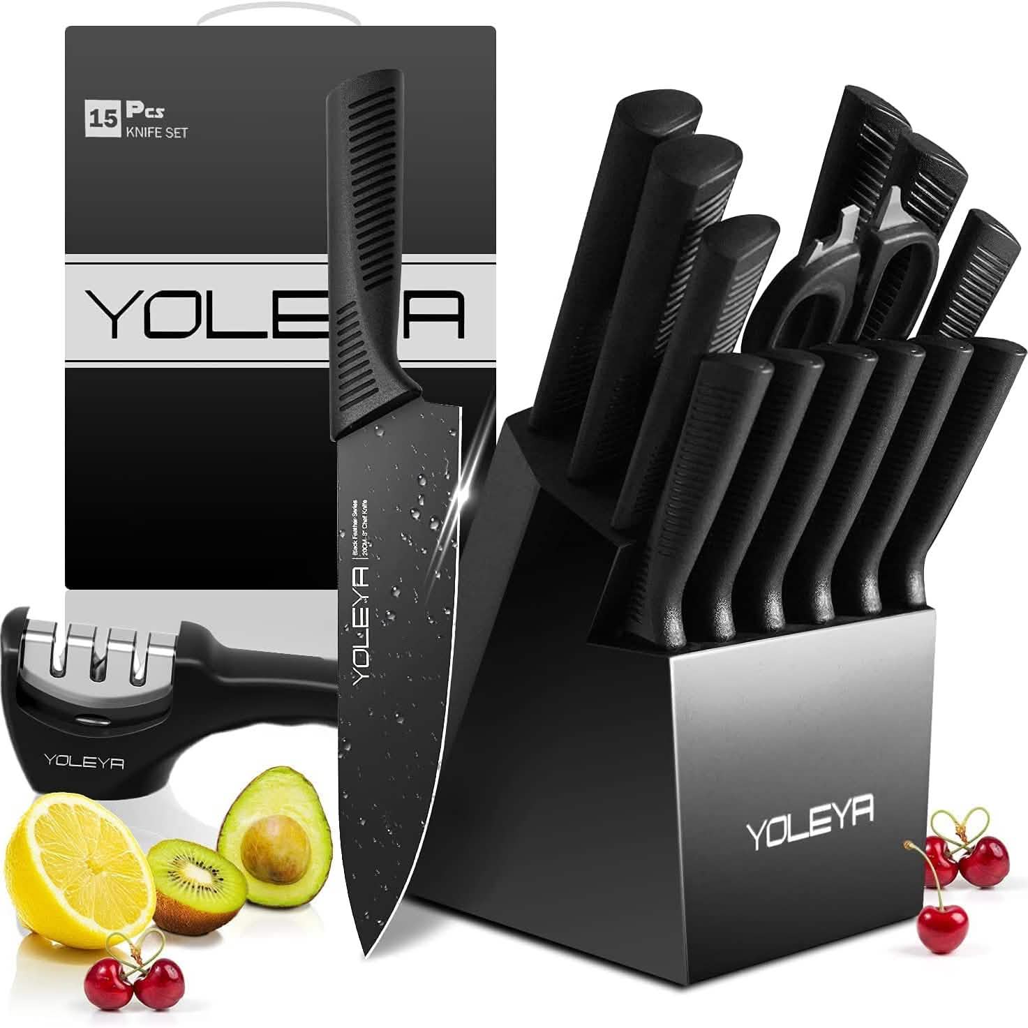 15-Piece: Non-Stick Coating Kitchen Knife Set Kitchen Tools & Gadgets - DailySale