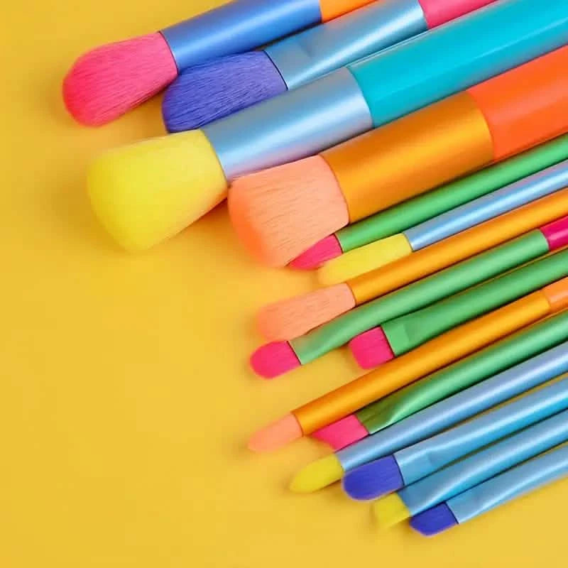 15-Pieces: Rainbow Color High Quality Makeup Brush Set Beauty & Personal Care - DailySale