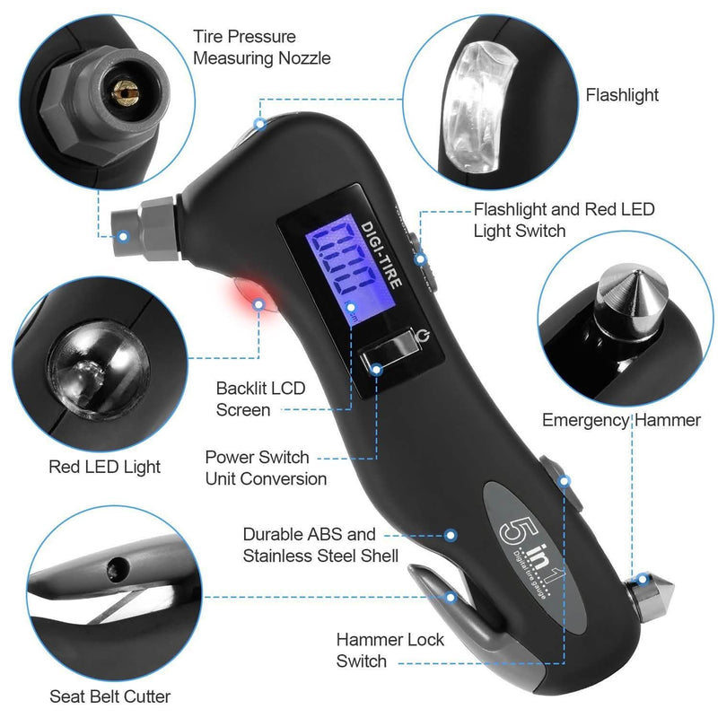 150 PSI Auto Digital Tire Pressure Guage Automotive - DailySale