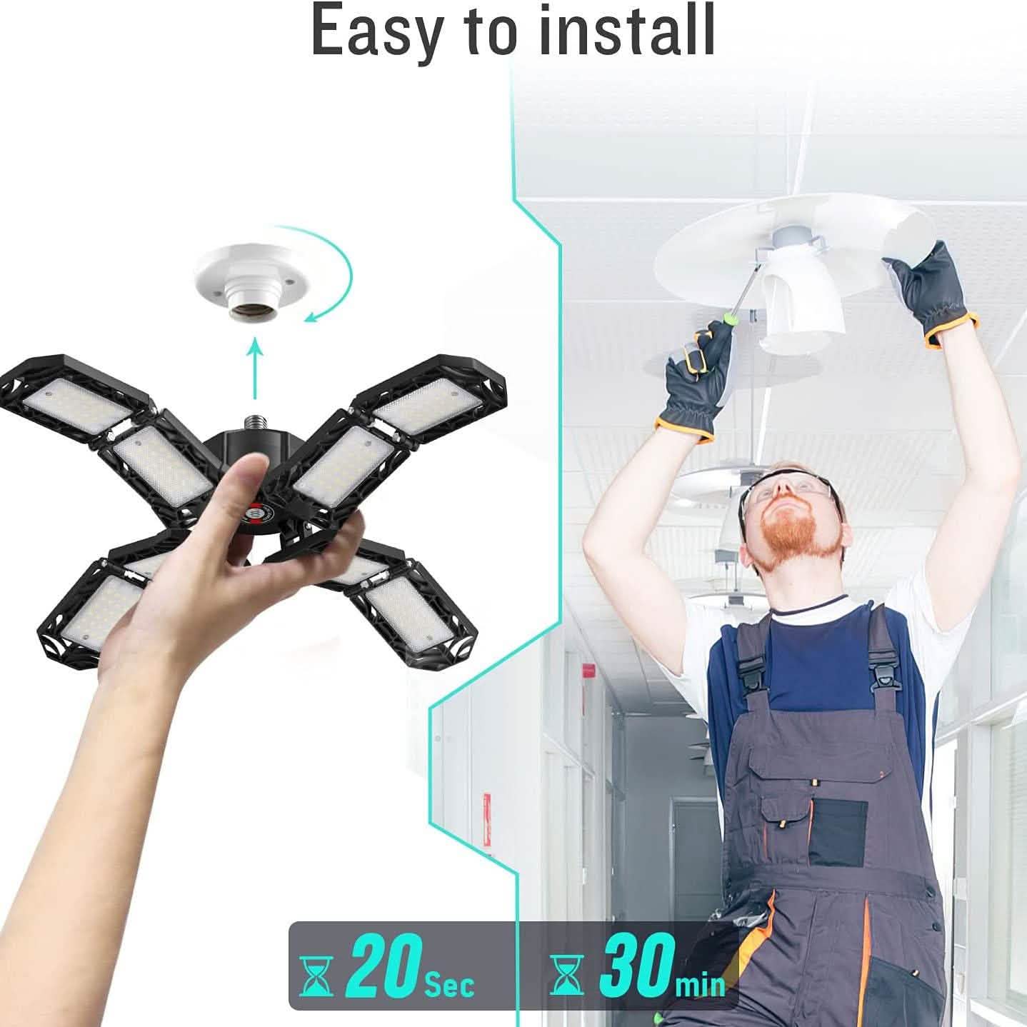 15000LM LED Shop Light with E26/E27 Indoor Lighting - DailySale